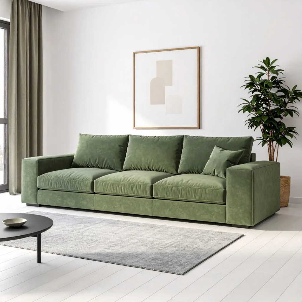 Sofás a medida - modelo Sienna Verde de Ocre Barcelona.