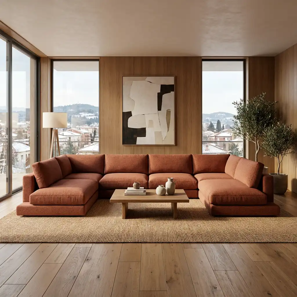 Sofás a medida - modelo Magnolia de Ocre Barcelona. Tapizado en Krevin Sublim 62